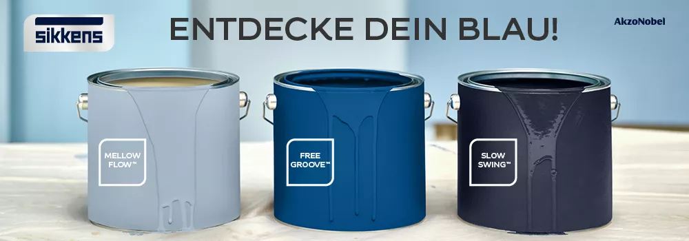 Trendfarben "Entdecke Blau" 2026 des Herstellers Sikkens
